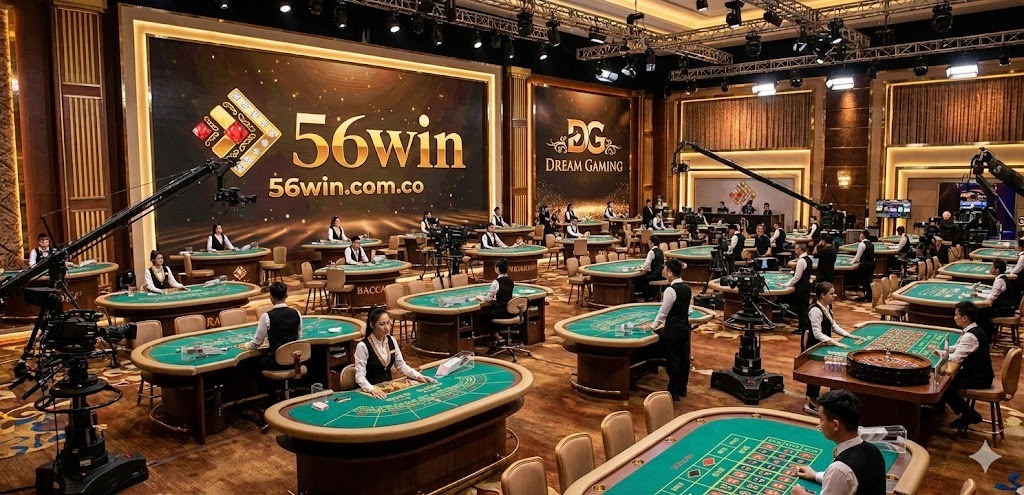 DG 56WIN: Sòng Bài Hoàng Gia, Đẳng Cấp Live Casino Thượng Thừa 2 Đắm chìm trong không gian giải trí công nghệ cao đầy mê hoặc của DG 56WIN